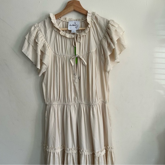 NWT Sam Edelman Tiered Ruffle Satin Dress - Picture 2 of 4